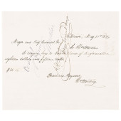 1875 RECEIPT DOCUMENT, TO CARR