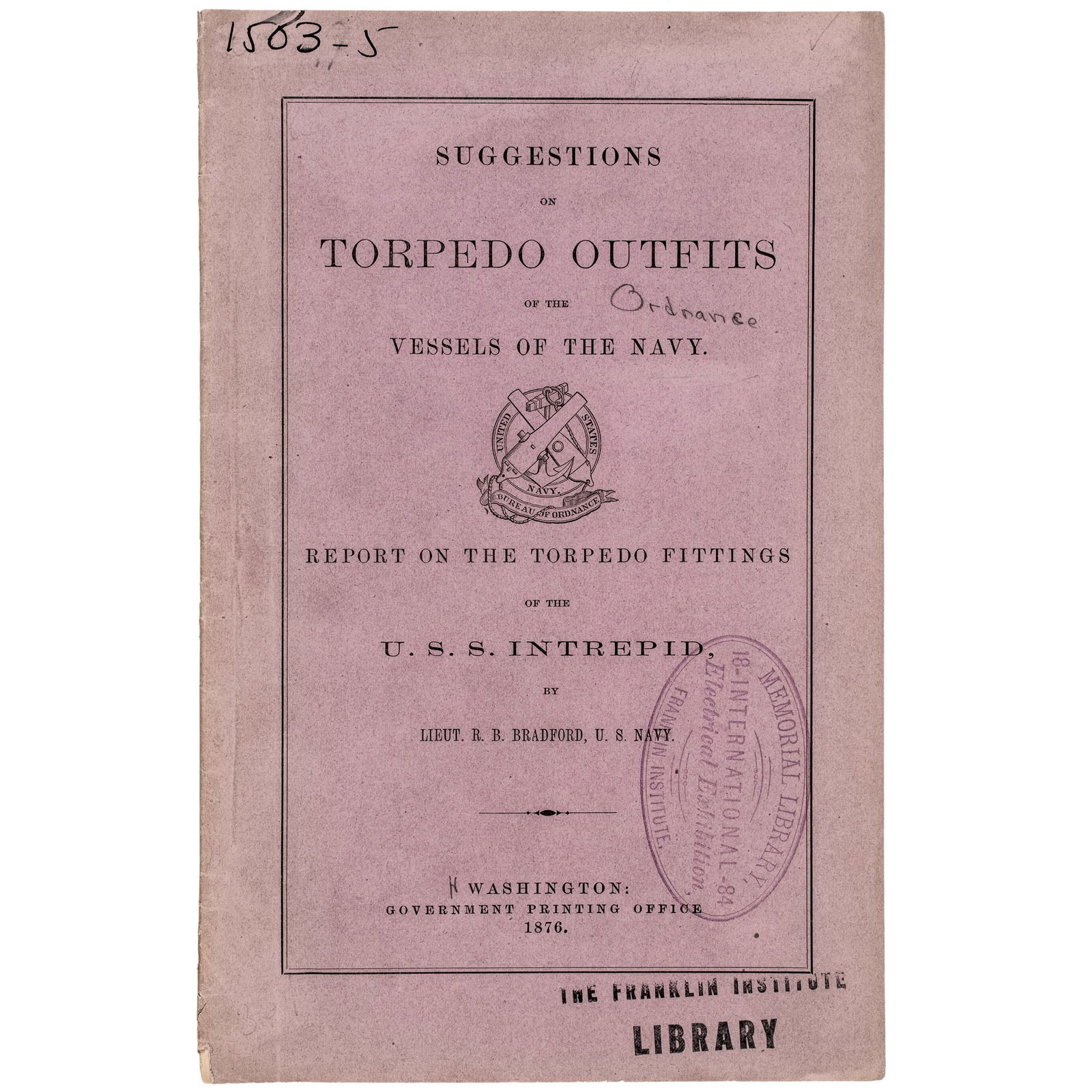 1876 FIRST EDITION, TORPEDO OUTFITS