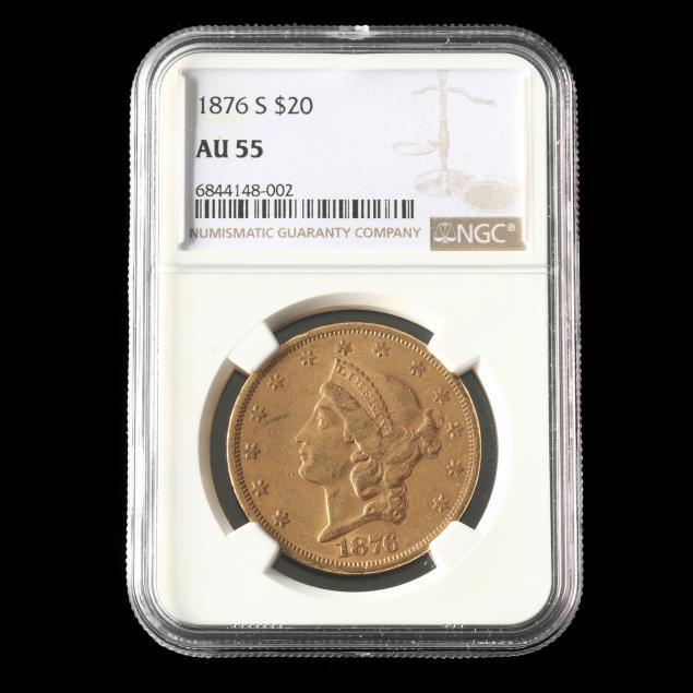 1876-S LIBERTY HEAD $20 GOLD DOUBLE