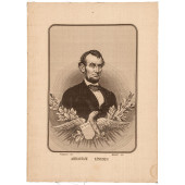 1876 WOVEN SILK PORTRAIT OF AB