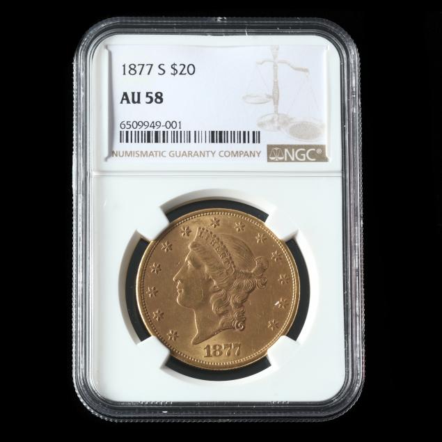 1877-S LIBERTY HEAD $20 GOLD DOUBLE