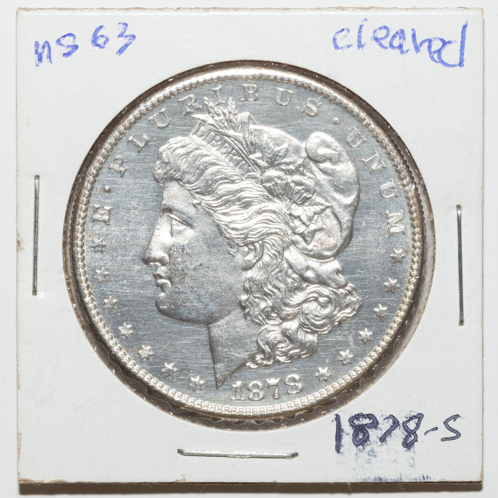 1878-S MS 63 DETAILS - CLEANED At