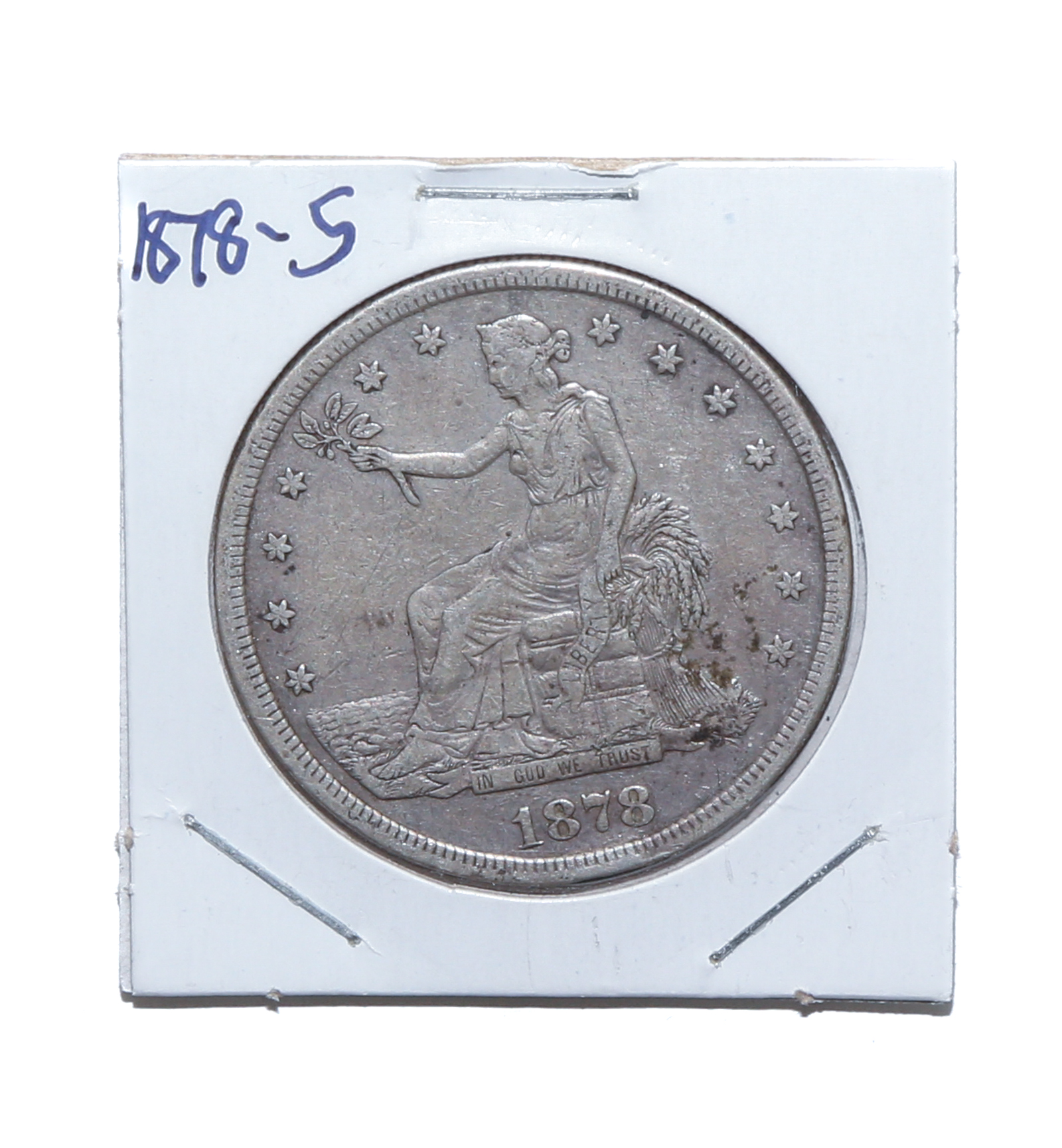 1878-S TRADE DOLLAR XF .