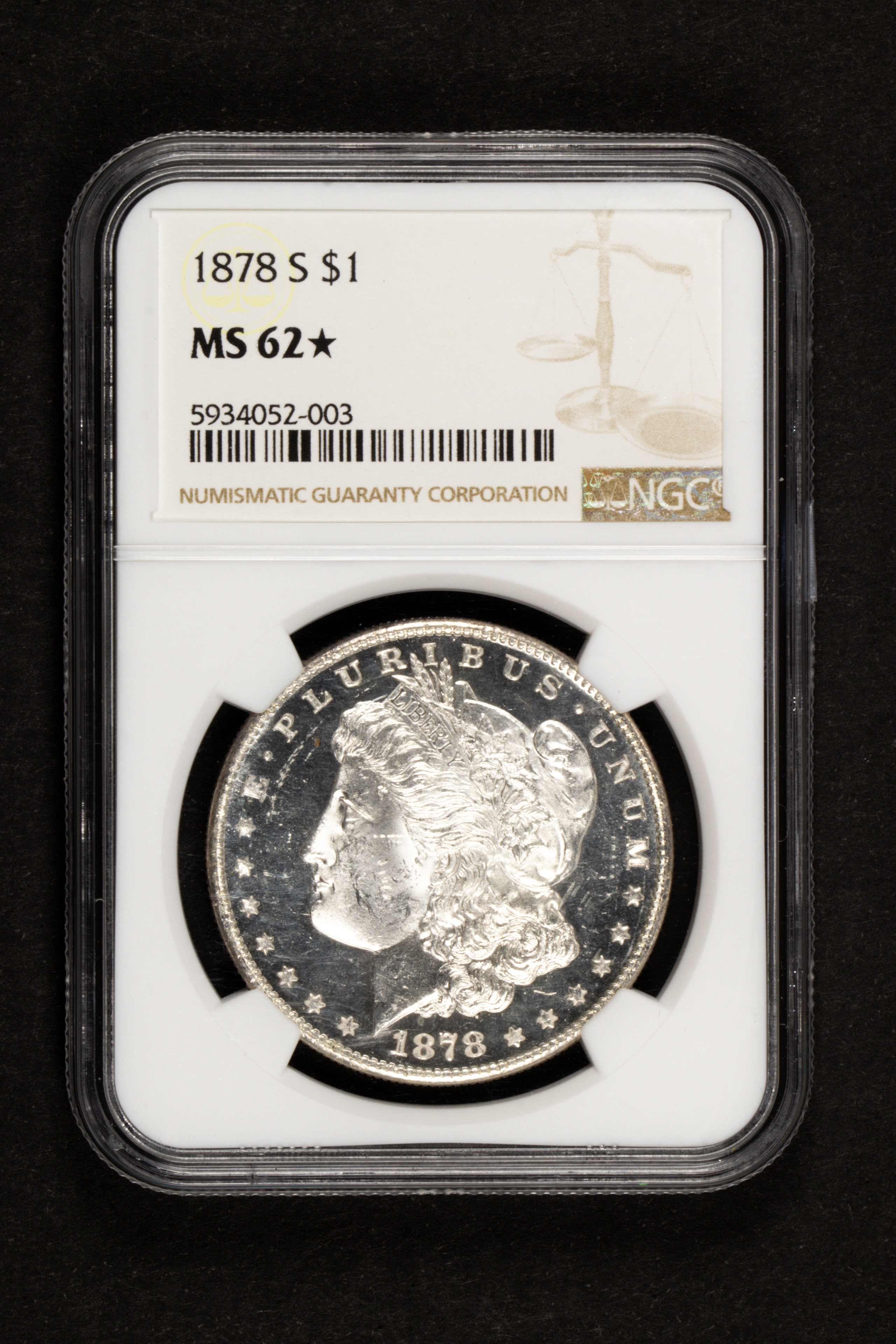 1878S 1878S Morgan dollar NGC MS62