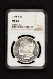 1878S MORGAN DOLLAR NGC MS62 1