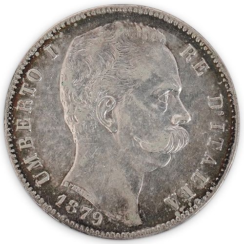 1879 ITALY 5 LIRE SILVER