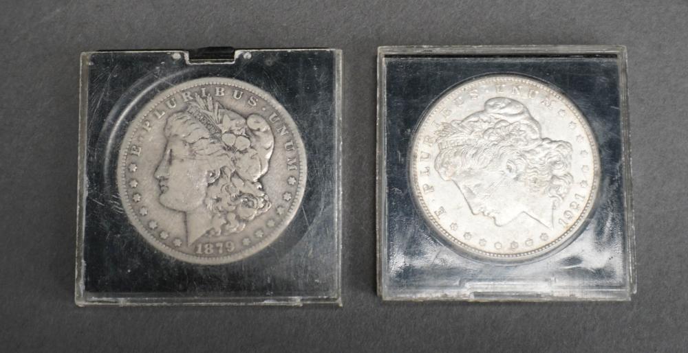 1879-S AND 1921-S MORGAN SILVER