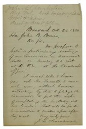 1880 ALS LETTER BY GENERAL JOS