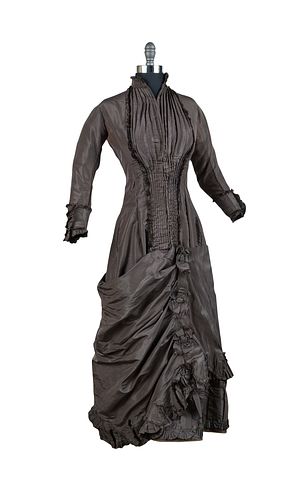 1880S DARK PURPLE DRESS W/