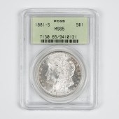 1881 $1 MORGAN SILVER DOLLAR P
