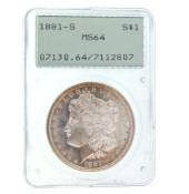 1881-S MORGAN SILVER DOLLAR PC