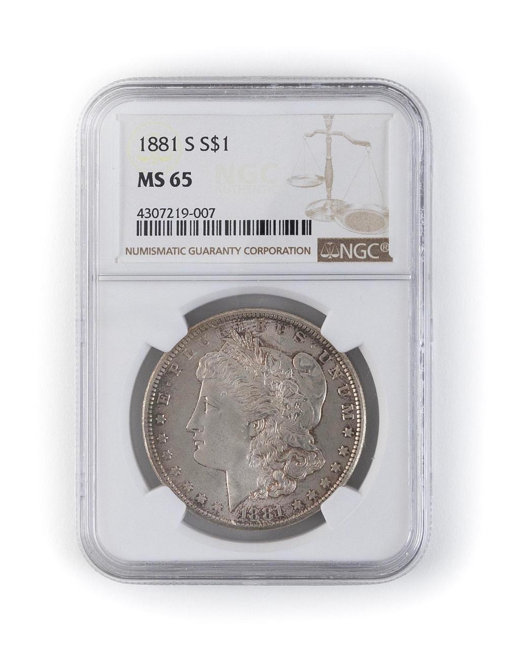 1881 S MORGAN SILVER DOLLAR1881 S
