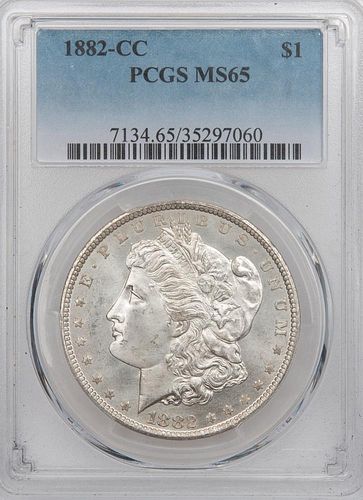 1882-CC MORGAN SILVER DOLLAR,