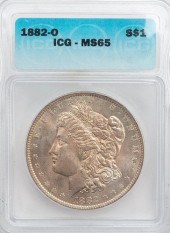 1882-O MORGAN SILVER DOLLAR, I