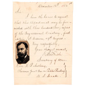 1882 ROBERT TODD LINCOLN AUTOG