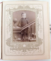 1882 VICTORIAN PHOTO ALBUM W/C