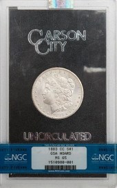 1883-CC MORGAN SILVER DOLLAR,