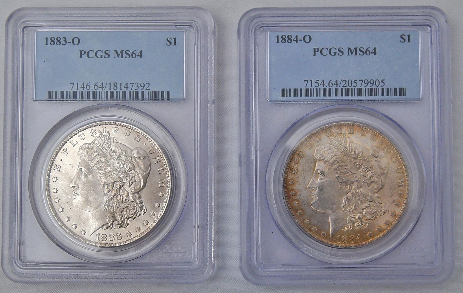 1883-O & 1884 -O  PCGS  MS64 MORGAN