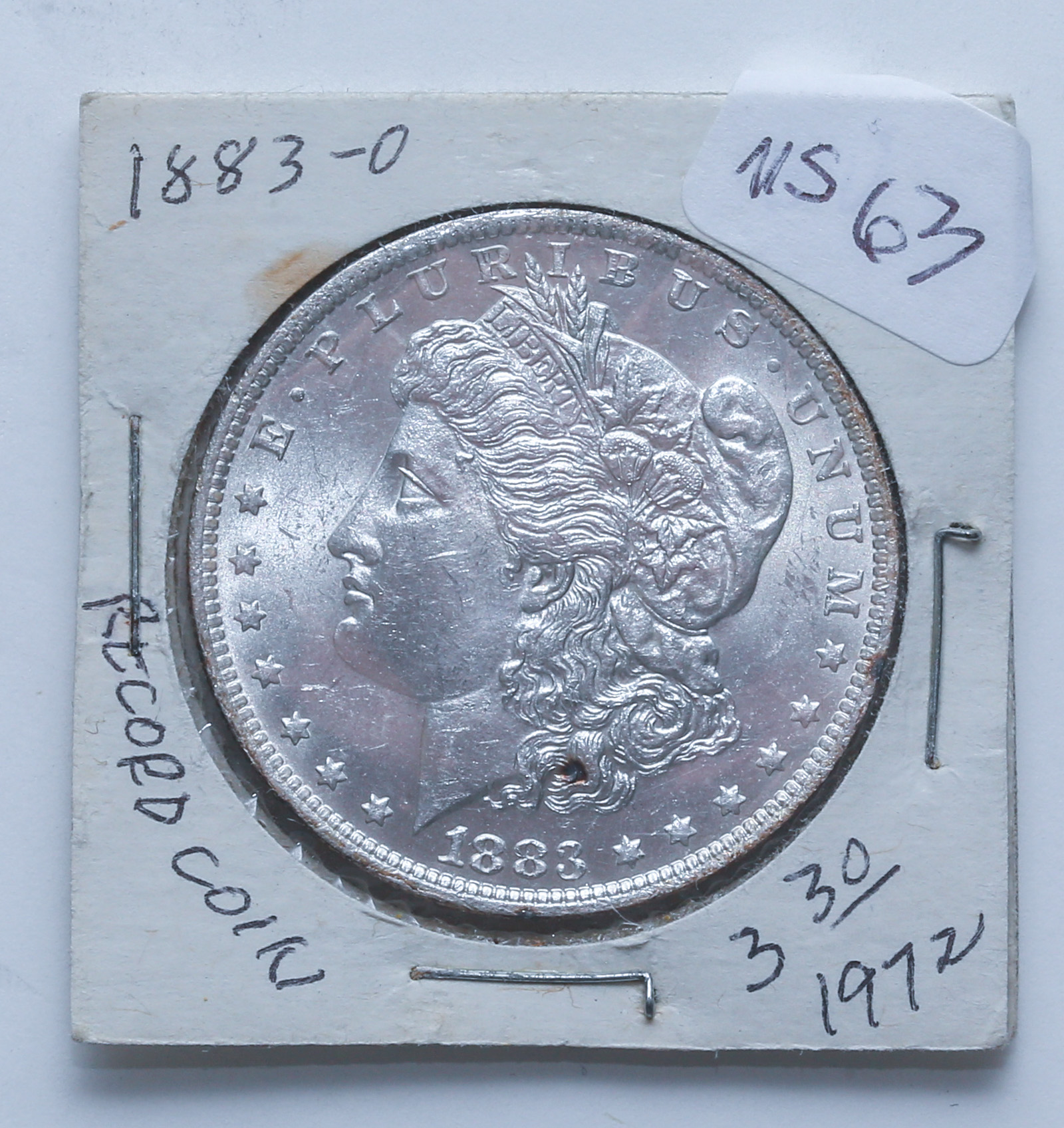 1883-O MORGAN DOLLAR MS63 Clean