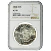1884 CC MORGAN SILVER DOLLAR N