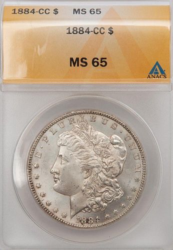 1884-CC MORGAN SILVER DOLLAR, ANACS