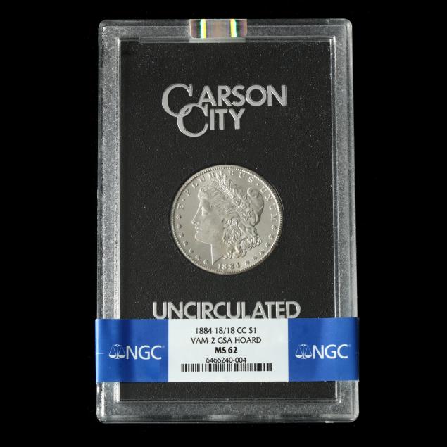 1884-CC MORGAN SILVER DOLLAR, NGC