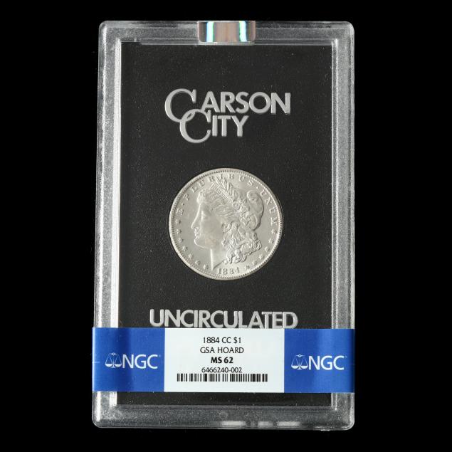1884-CC MORGAN SILVER DOLLAR, NGC