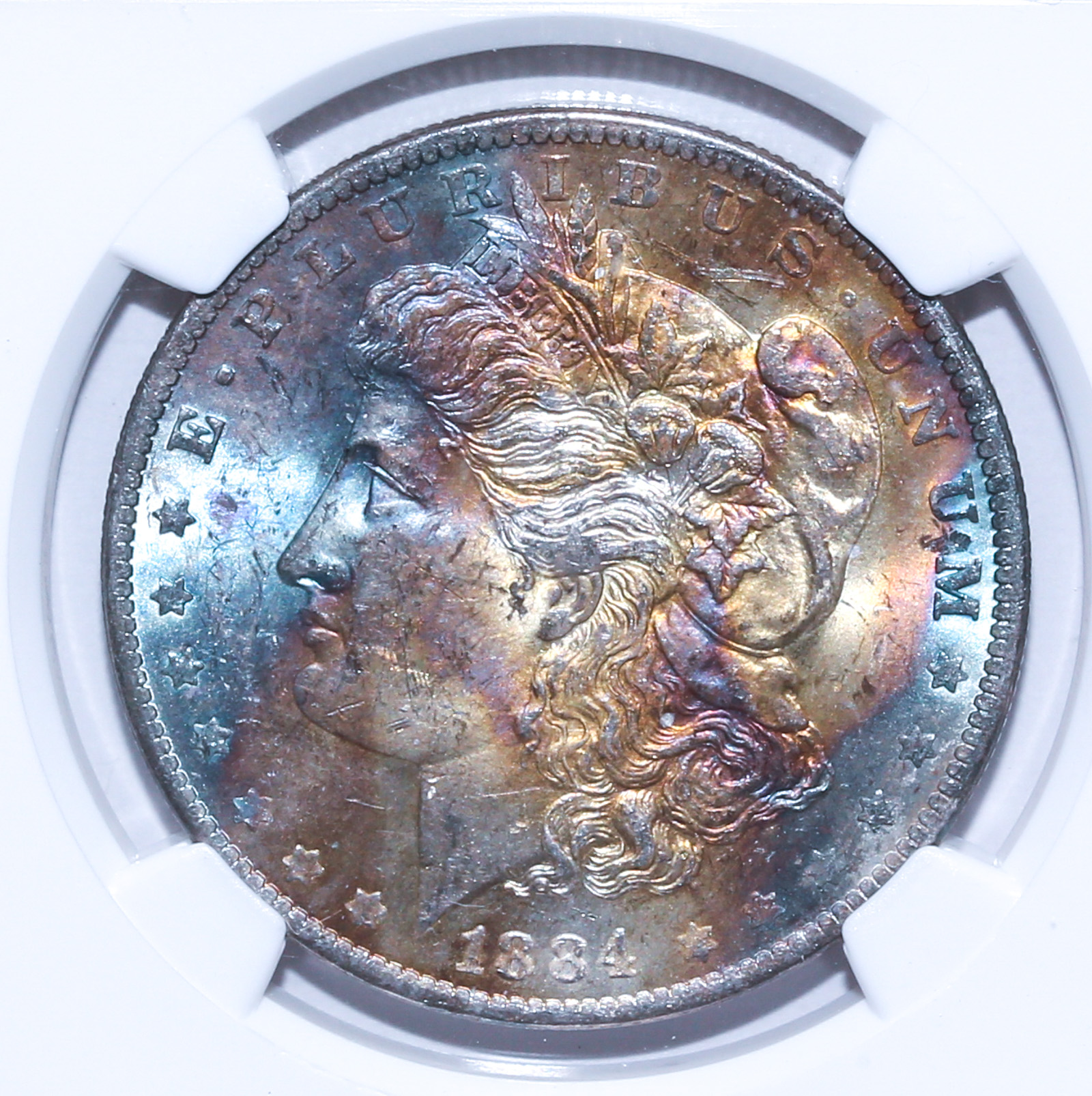 1884-O MORGAN DOLLAR NGC MS62 TONER