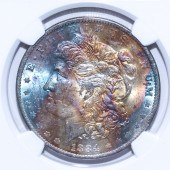 1884-O MORGAN DOLLAR NGC MS62