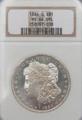 1884-O MORGAN SILVER DOLLAR, N