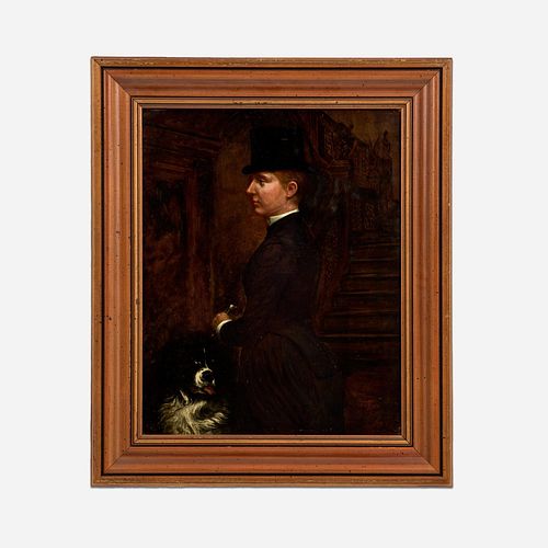 1886 ENGLISH OIL, FEMALE EQUESTRIAN