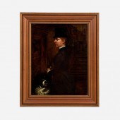 1886 ENGLISH OIL, FEMALE EQUES