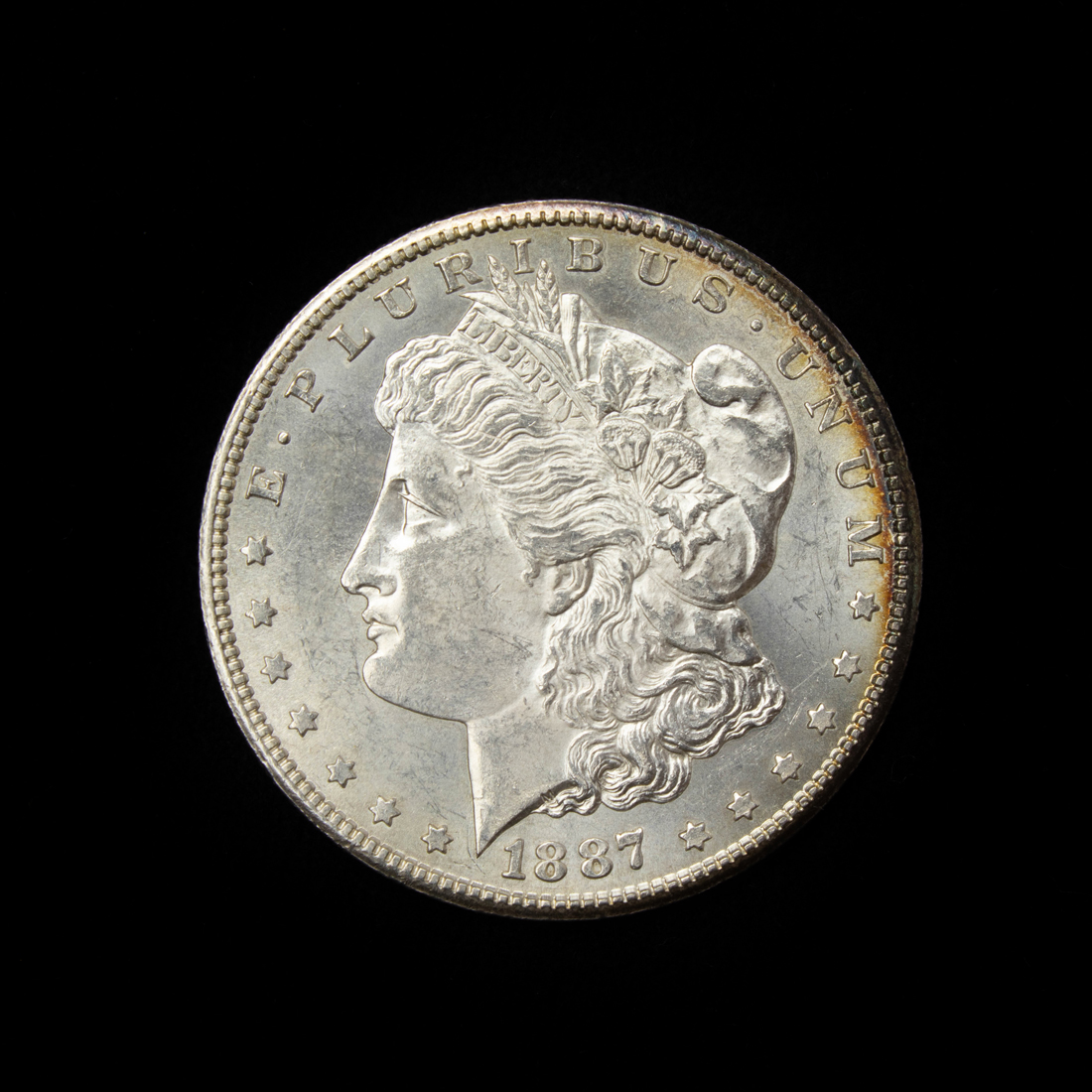 1887 S MORGAN DOLLAR, CHBU 1887 S