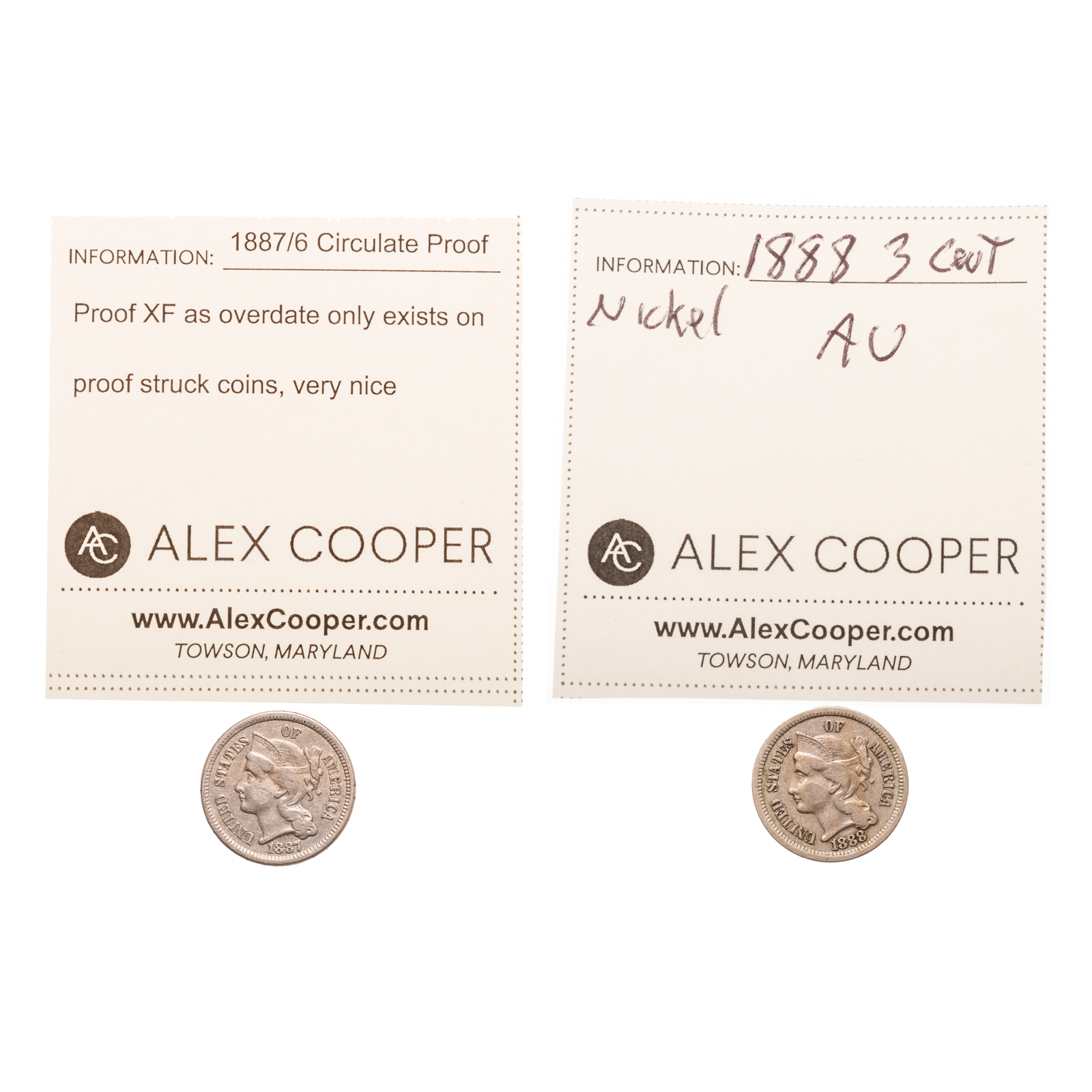1887/6 CIRCULATED PROOF 40 &1888 AU