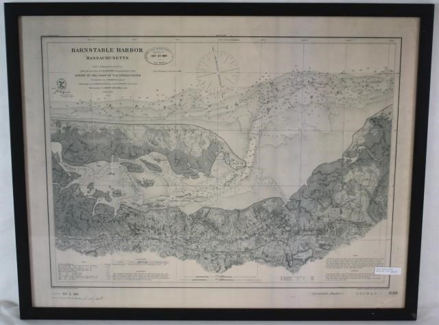 1888 FRAMED MAP OF BARNSTABLE