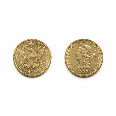 1888 S $10 Liberty Head 	 