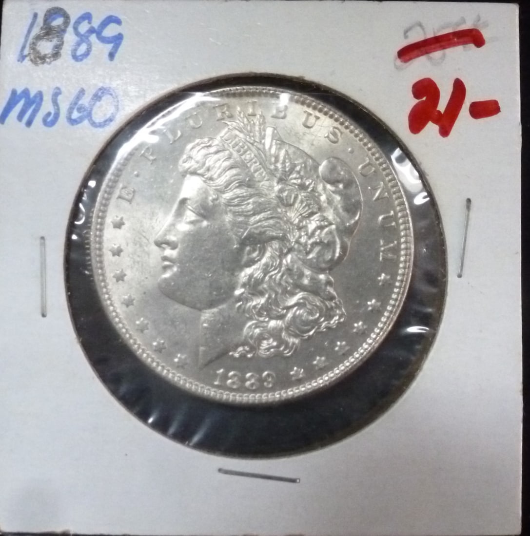 1889 MS-60 MORGAN SILVER