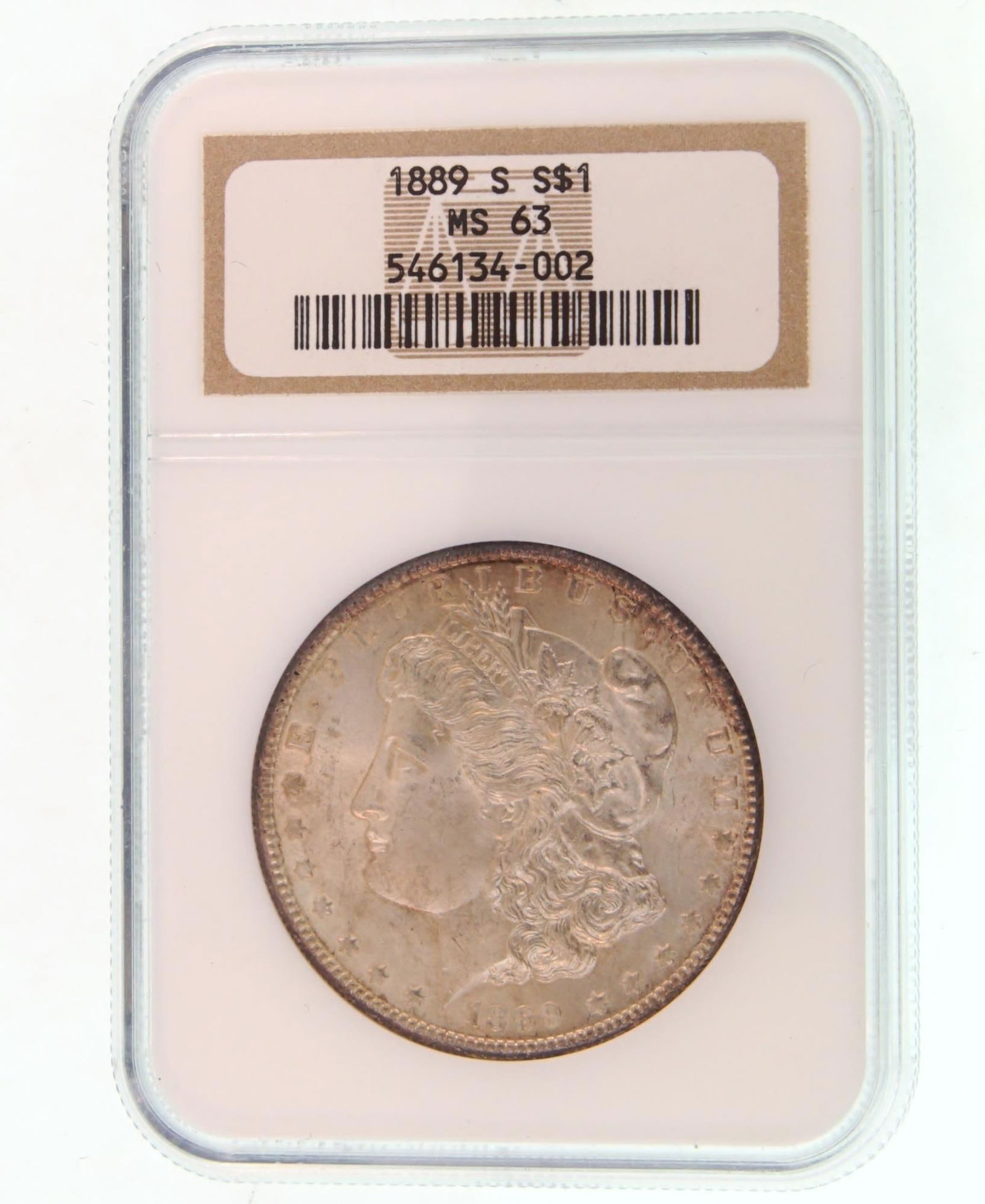 1889-S MORGAN SILVER DOLLAR NGC