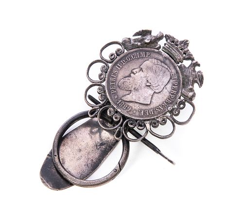 1889 SILVER COIN CHATELAINE1890