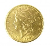1890 S $20 LIBERTY GOLD PIECE