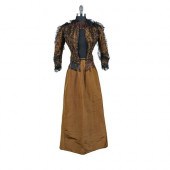 1890S EVENING DRESS W/ LACE &