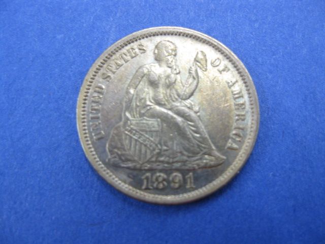 1891 U.S. Seated Liberty Dime A.U.