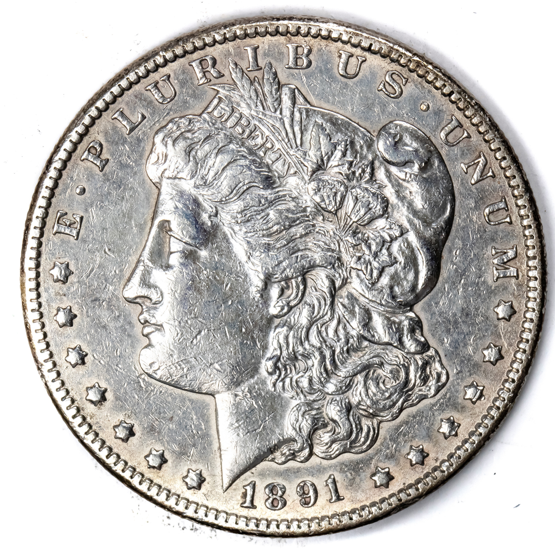 1891CC MORGAN SILVER DOLLAR, CARSON