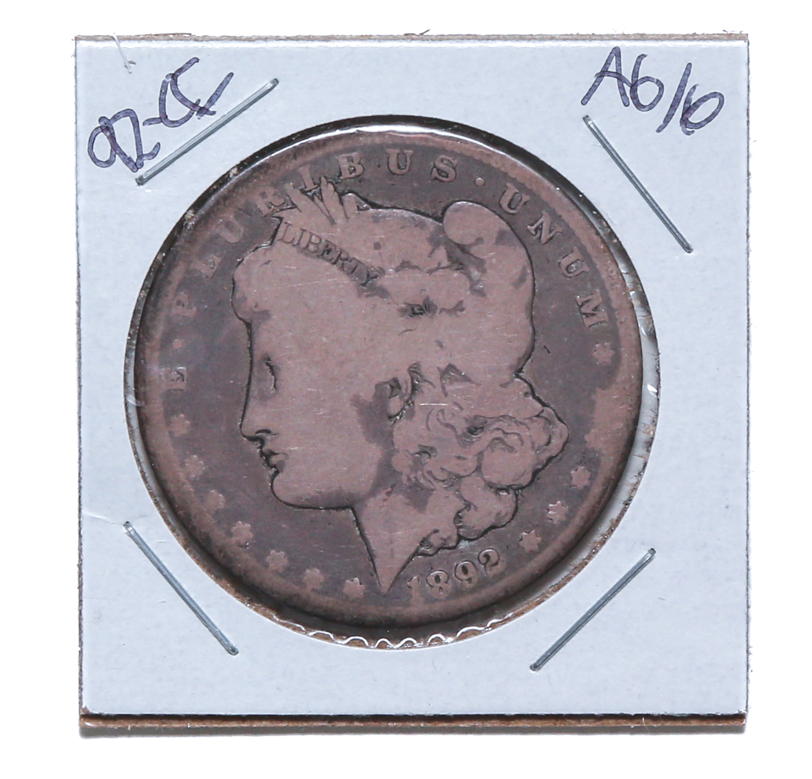 1892-CC MORGAN DOLLAR AG/G Just