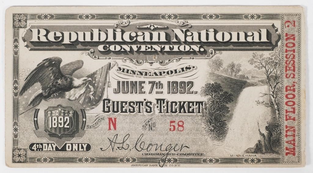 1892 REPUBLICAN NATIONAL CONVENTION