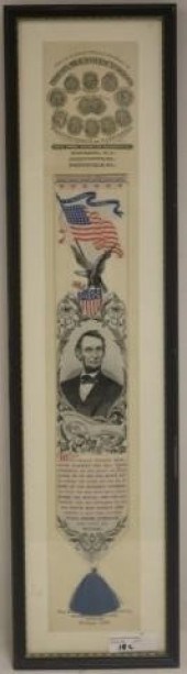 1893 SILK BOOKMARK FROM THE CO