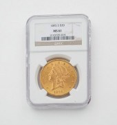 1895 S $20 GOLD LIBERTY HEAD D