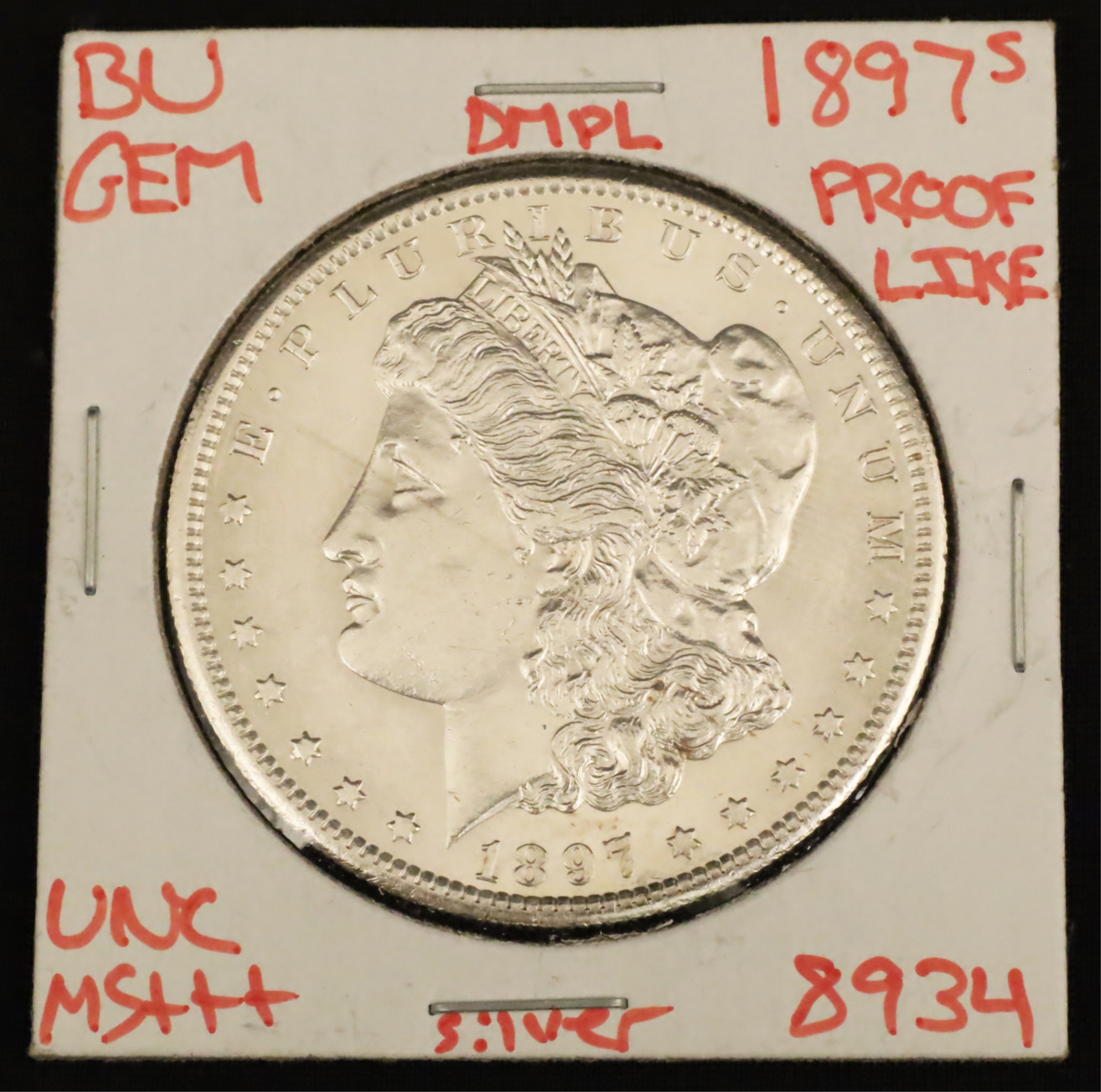 1897 S BU MORGAN SILVER DOLLAR 1897