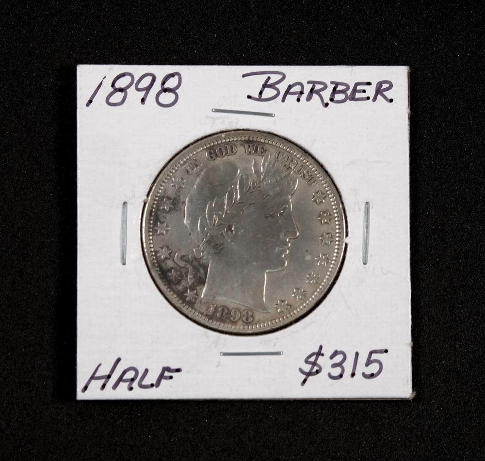 1898 BARBER HALF DOLLAR COIN1898