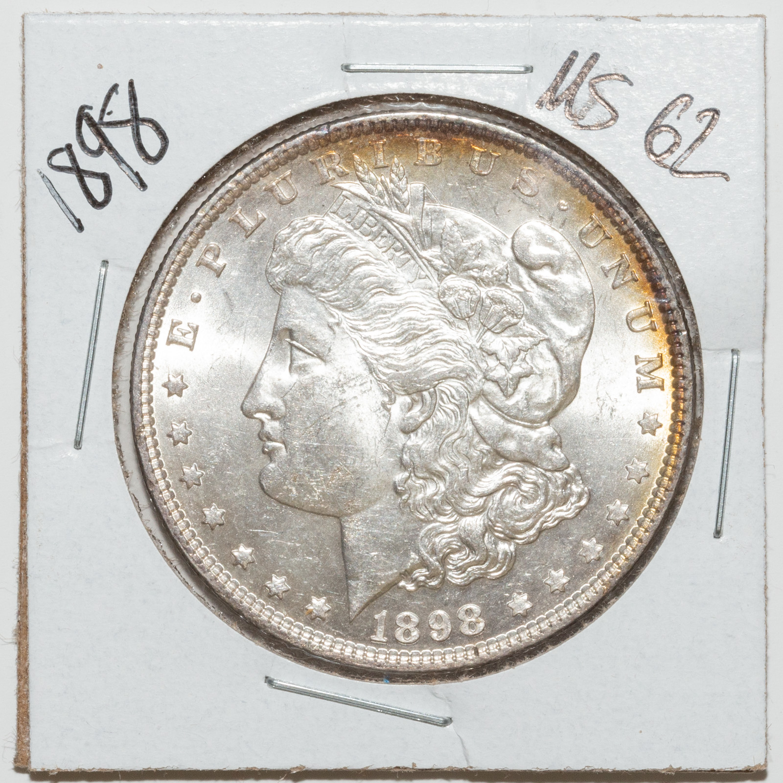 1898 MORGAN DOLLAR MS-62 Lustrous